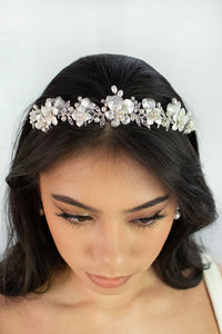 Windsor Bridal Louise Crown, Silver Pearl