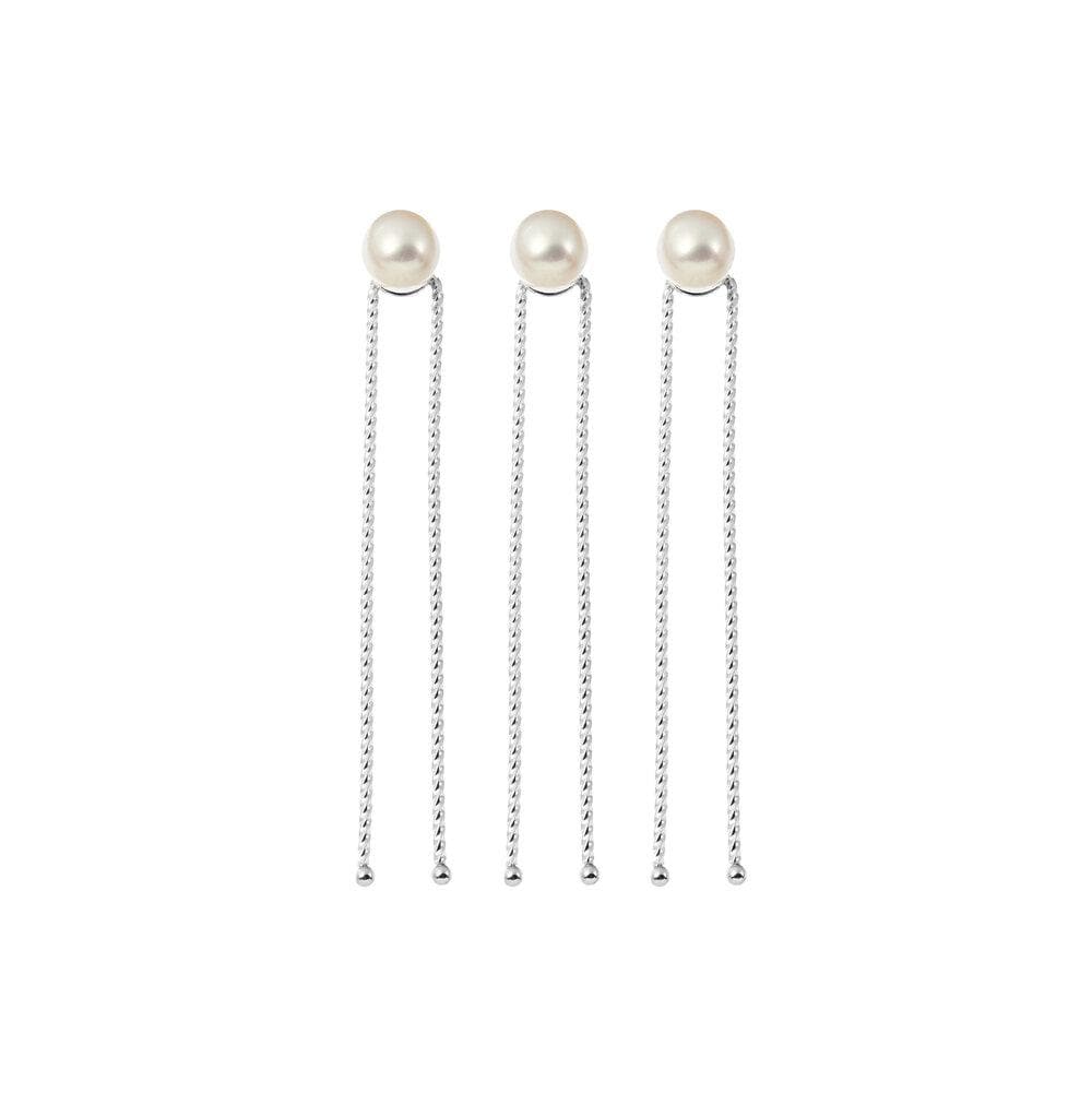 Amélie George Freshwater Pearl Pins, Silver