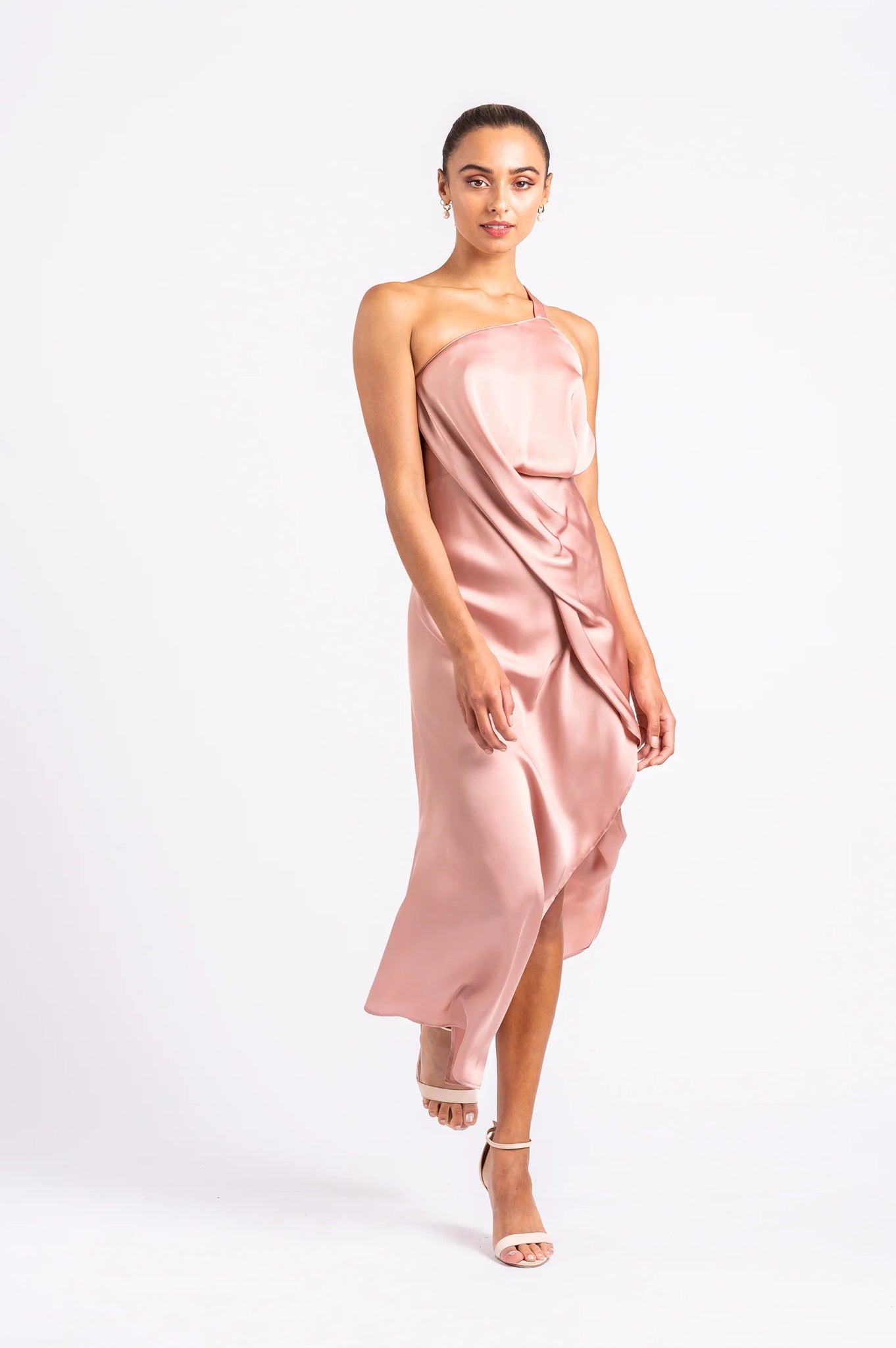 One Fell Swoop Harlequin Dress, Dusty Rose